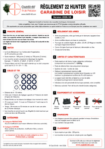 Règlement 22 Hunter carabine loisir